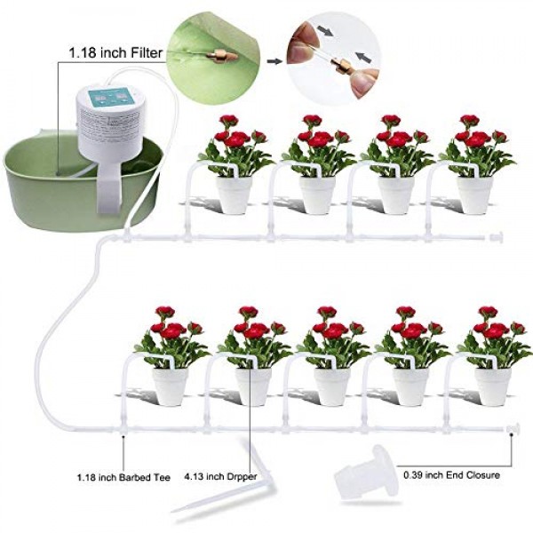 Elitlife Automatic Drip Irrigation Kit, Self Watering System, Vaca...