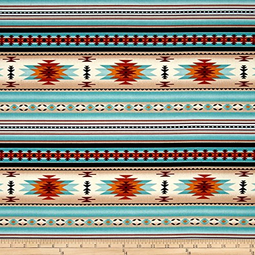 Elizabeth Studios Tucson Stone Light Turquoise Fabric By The Yard