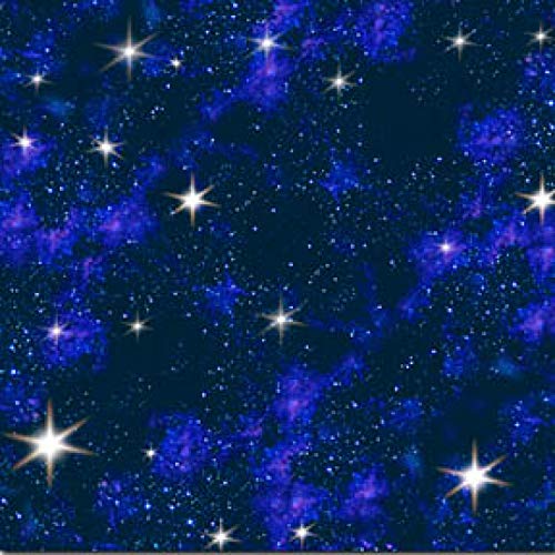 Blue Galaxy, Bright White Stars, Black Background, in Space, Novel...