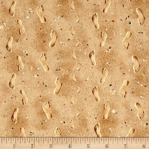 Elizabeths Studio Beach Kids Fabric, Sand, Fabric By The Yard