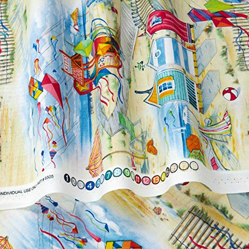 Elizabeths Studio Beach Vista Allover Sand Fabric By The Yard
