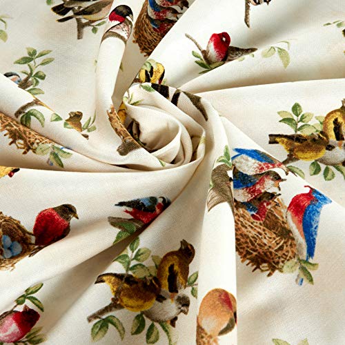 Elizabeths Studio Beautiful Birds All Over Cream Fabric by The Yard
