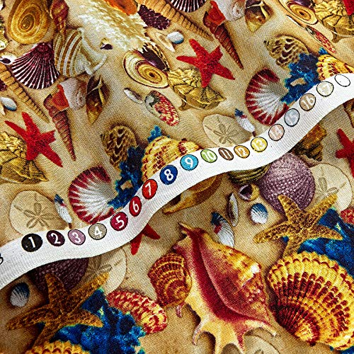 Elizabeths Studio Children Of The Sea II Shells Sand Fabric By Th...