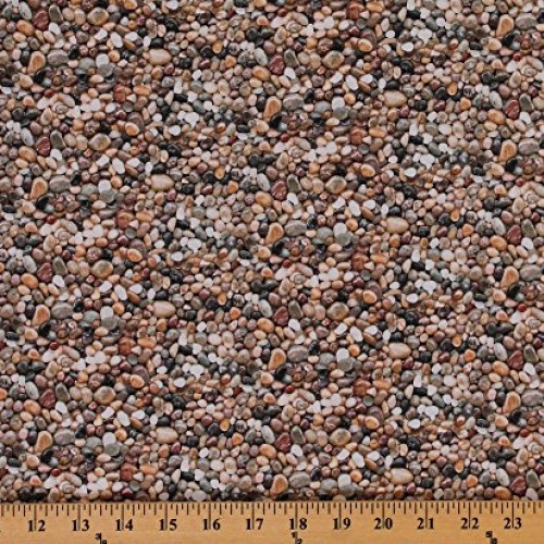 Elizabeths Studio Cotton Landscape Medley Landscaping River Rocks...