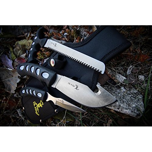 Elk Ridge - Outdoors 3-PC Hunting Knife Set - Satin Finish Stainle...