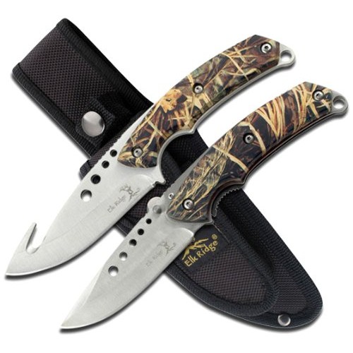 Elk Ridge - Outdoors Hunting Knife Set- 2 PC Fixed Blade and Foldi...