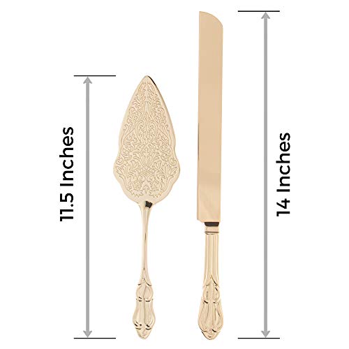 Ella Celebration Cake Knife & Server Set, Wedding, Anniversary, Vi...
