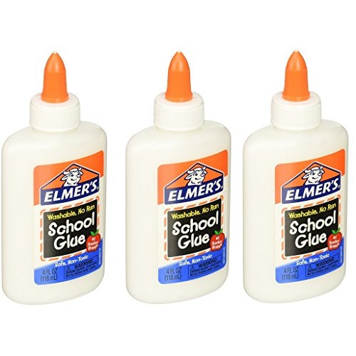 Elmers Liquid School Glue qUOaZh, Washable, 4 Ounces, 3 Count