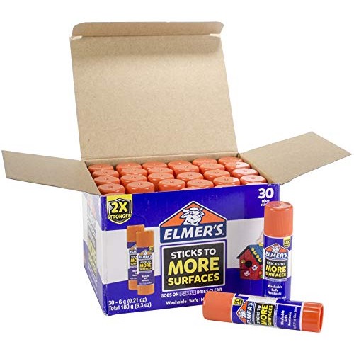 Elmer’s Extra Strength School Glue Sticks, Washable, 6 Gram, 30 Count