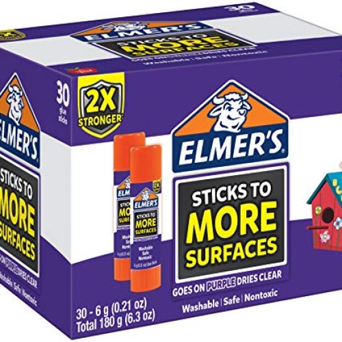 Elmer’s Extra Strength School Glue Sticks, Washable, 6 Gram, 30 Count