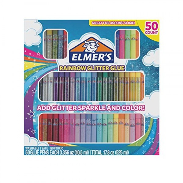 Elmer’s Rainbow Glitter Glue Pen Set, Assorted Colors, 0.356 Ounce...