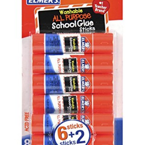 Elmers All Purpose School Glue Sticks, Washable, 6g, 8 Count E5004