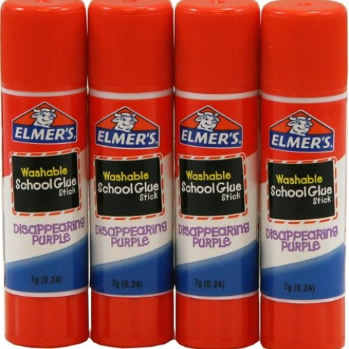 Elmers Disappearing Purple School Glue Sticks, 0.24 oz Each, 4 St...