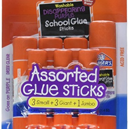 Elmers Disappearing Purple School Glue Sticks, Assorted Sizes: 3 ...