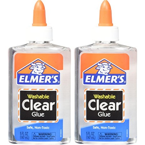 Elmers E305 Washable School Glue, 5 oz Bottle, 2 Pack, Clear