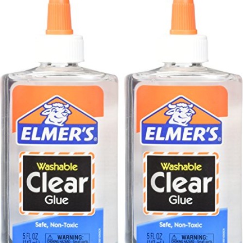 Elmers E305 Washable School Glue, 5 oz Bottle, 2 Pack, Clear