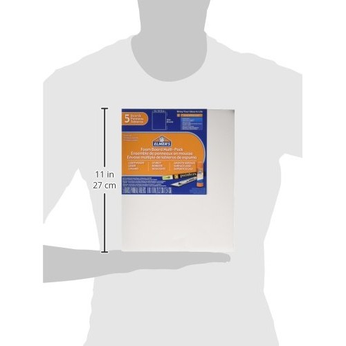 Elmers Foam Board Multi-Pack, 8 x 10 Inches, 3/16 Inch Thickness,...