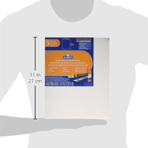Elmers Foam Board Multi-Pack, 8 x 10 Inches, 3/16 Inch Thickness,...