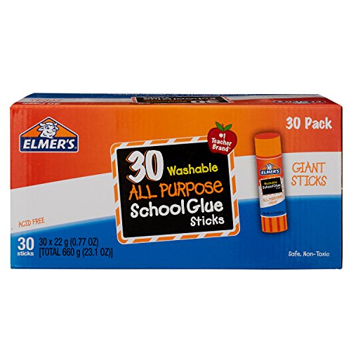 Elmers Glue Stick E599, Washable,30 Count