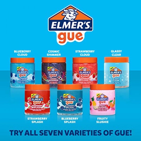 Elmers GUE Pre-Made Slime, Blueberry Cloud Slime and Strawberry C...