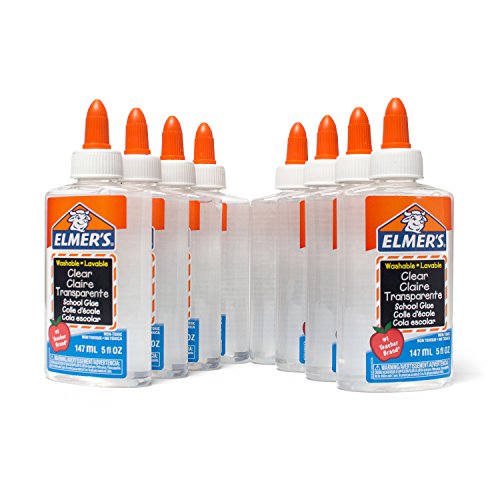 Elmers Liquid School Glue, Clear, Washable, 5 Ounces, 8 Count - G...