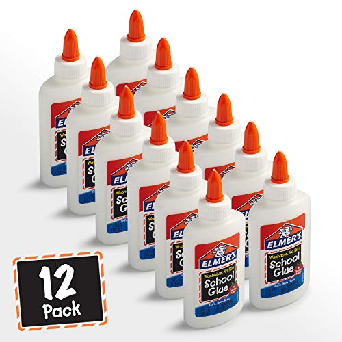Elmers Liquid School Glue, Washable, 4 Ounces Each , 12 Count - G...