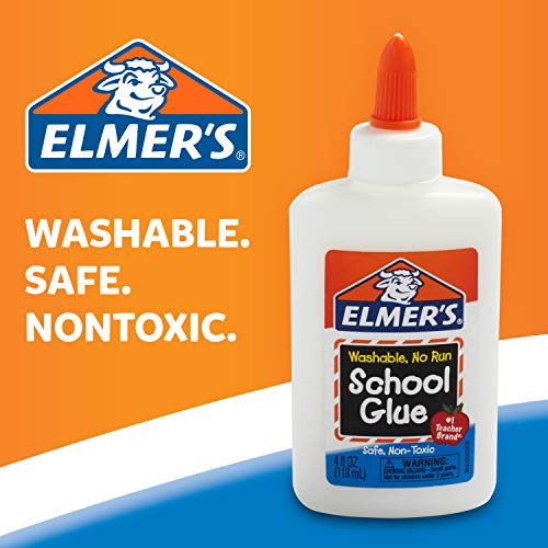 Elmers Liquid School Glue, Washable, 4 Ounces Each , 12 Count - G...