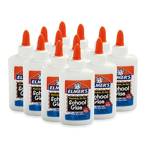Elmers Liquid School Glue, Washable, 4 Ounces Each , 12 Count - G...