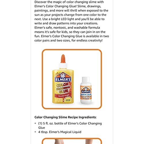 Elmers Metallic Glue, Yellow/Red