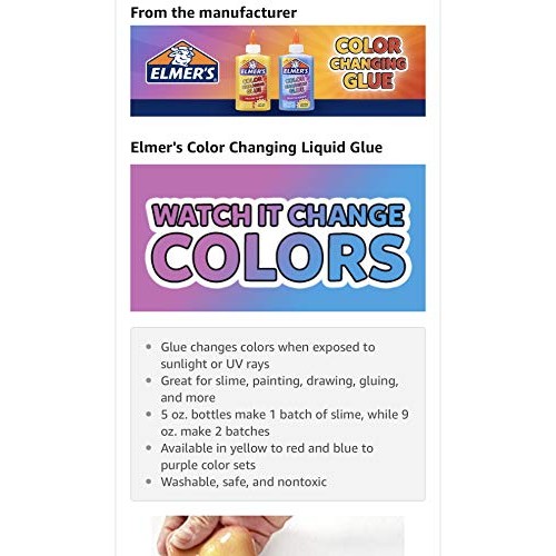 Elmers Metallic Glue, Yellow/Red