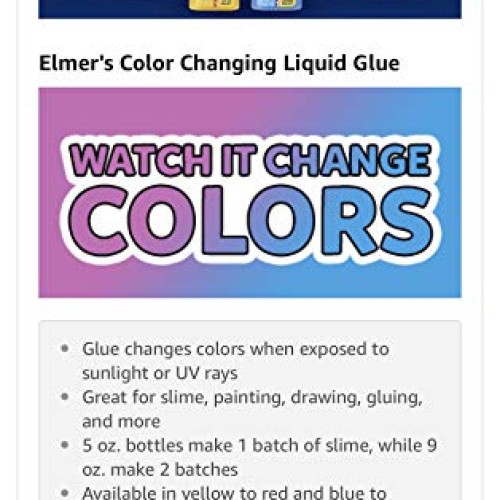 Elmers Metallic Glue, Yellow/Red
