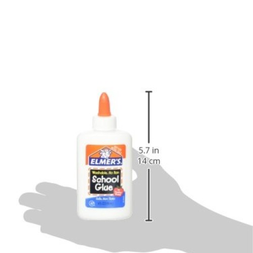 Elmers Washable No Run School Glue, 4 Ounces, White and Dries Clear