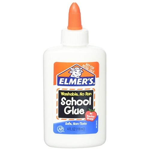 Elmers Washable No Run School Glue, 4 Ounces, White and Dries Clear