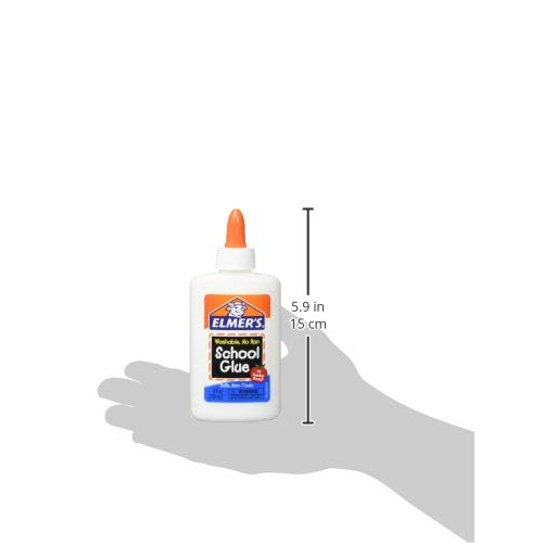 Elmers Washable No-Run School Glue, 4 oz, 1 Bottle E304 - Pack of 2
