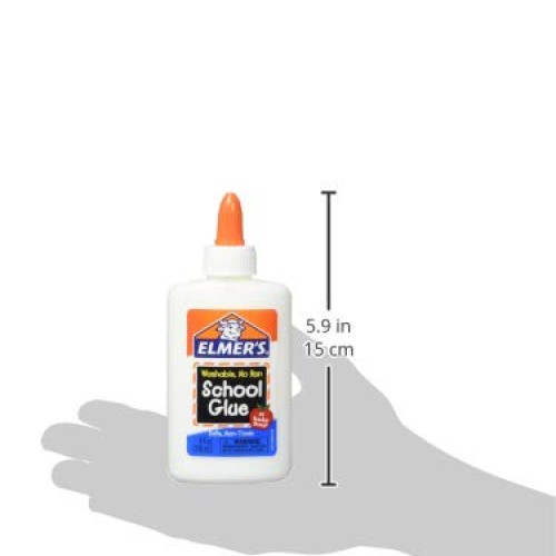 Elmers Washable No-Run School Glue, 4 oz, 1 Bottle E304 - Pack of 2