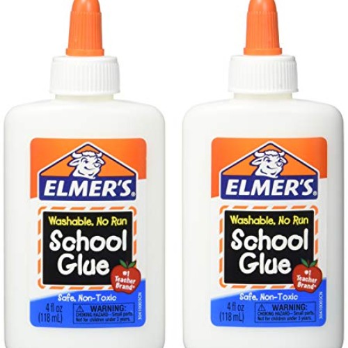 Elmers Washable No-Run School Glue, 4 oz, 1 Bottle E304 - Pack of 2