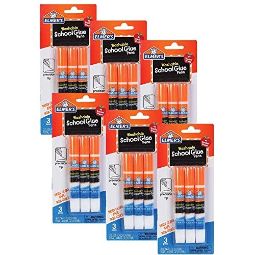 Washable School Glue Pens with Precision Tips #1 Teacher Brand 3-...