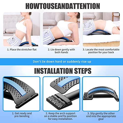 ELMERT Back Stretcher for Lower Back Pain Relief, Back Cracking De...