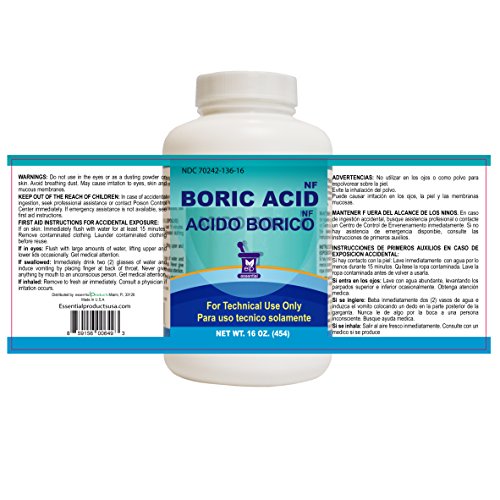 Boric Acid Powder Acido Borico NF 16 oz