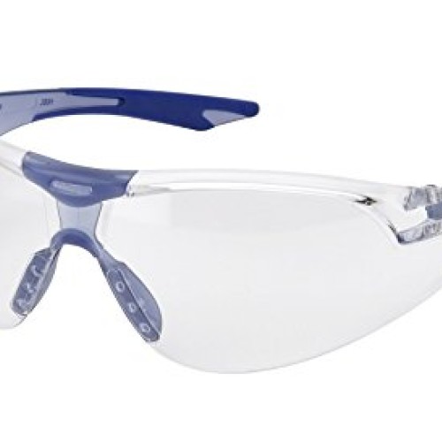 Clear HC/PC Lens, Blue Temples, Slim Fit