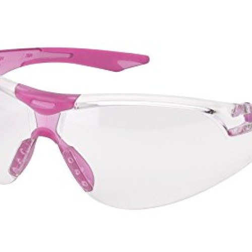 Elvex Avion SF, Slim Fit, Clear Lens with Pink Temple Tips