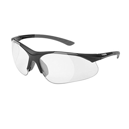 Elvex Clear, HC/PC w/+2.5 Full Lens Magnifier, Black Frame w/Grey ...