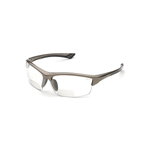 Elvex RX-350C 1.5 Diopter Bifocal Safety Glasses, Metallic Brown F...