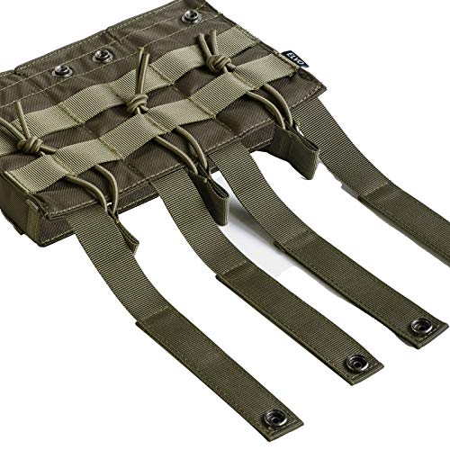 Tactical Molle Mag Pouch, Open-Top Triple Stacker Magazine Holster...