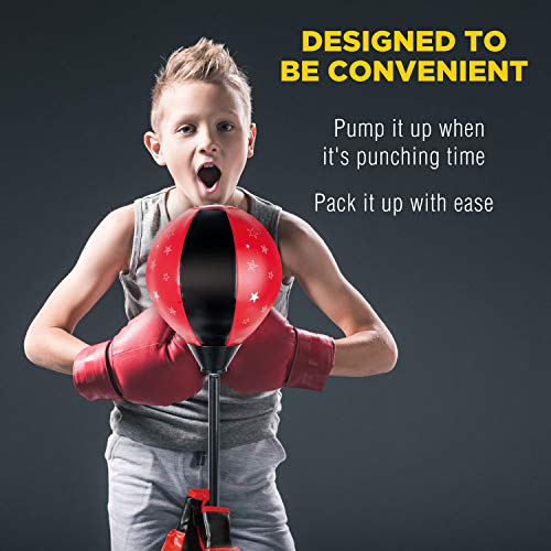 EMAAS Punching Bag Set for Kids with Boxing Gloves & Hand Pump - 3...