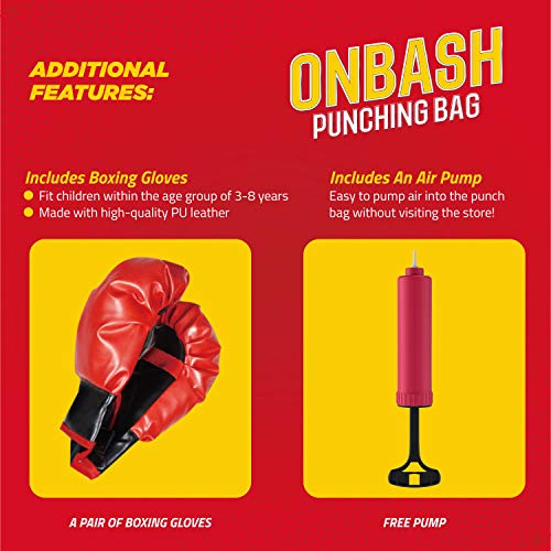 EMAAS Punching Bag Set for Kids with Boxing Gloves & Hand Pump - 3...