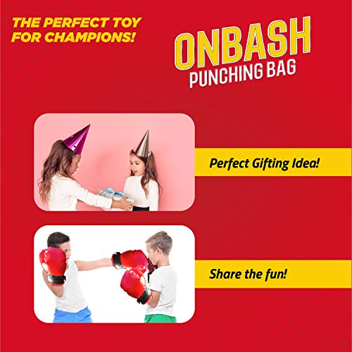 EMAAS Punching Bag Set for Kids with Boxing Gloves & Hand Pump - 3...