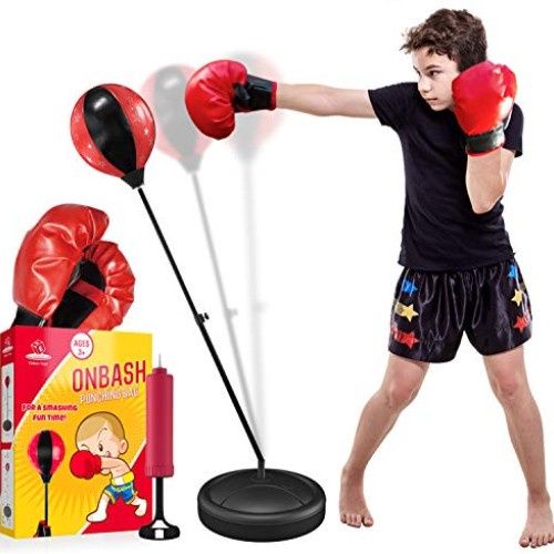 EMAAS Punching Bag Set for Kids with Boxing Gloves & Hand Pump - 3...
