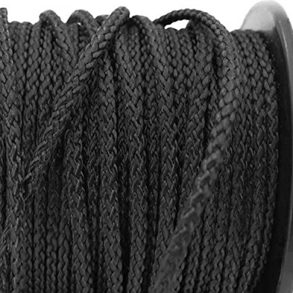 emma kites 100% Black Kevlar Braided Cord 100Ft 550Lb High Strengt...