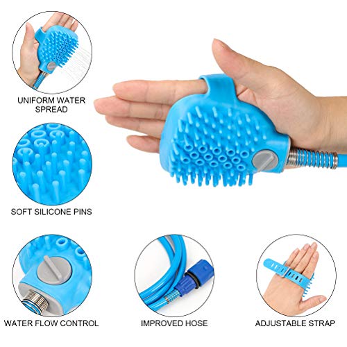 Emoly Pet Shower Kit, 2 in 1 Pet Bathing Tool Shower Sprayer, Adju...